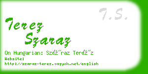 terez szaraz business card